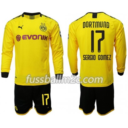 Fußballtrikots Borussia Dortmund Sergio Gomez 17 Kinder Heim Trikotsatz 2019-2020 Langarm